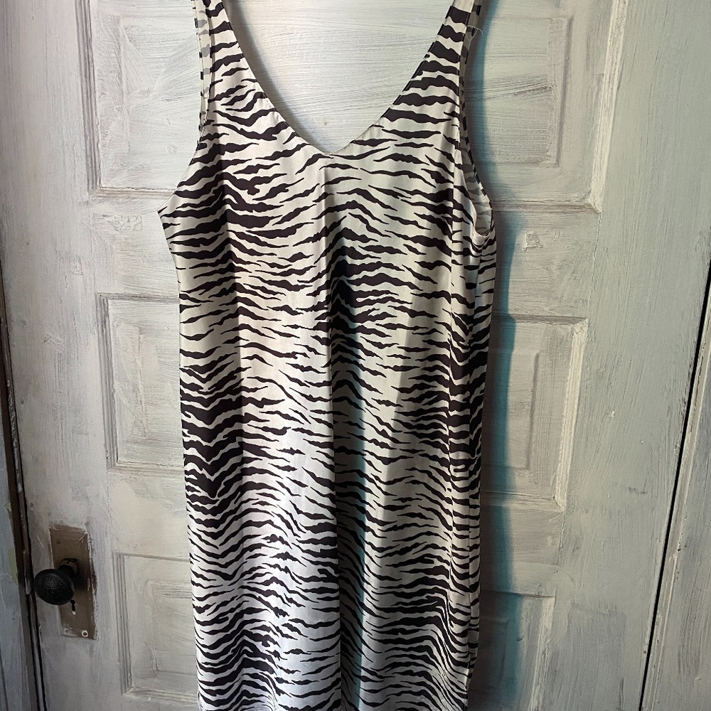 zebra print silk nightie
